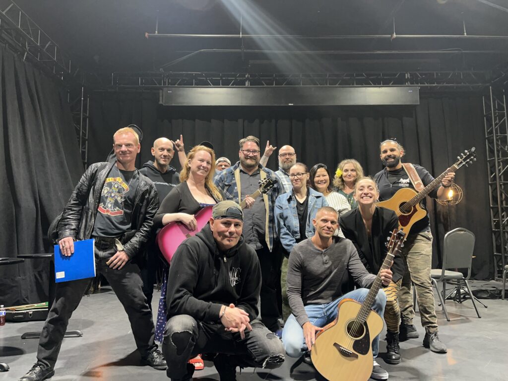 Group photo from our first Shoulder to Shoulder music and songwriting program for veterans.